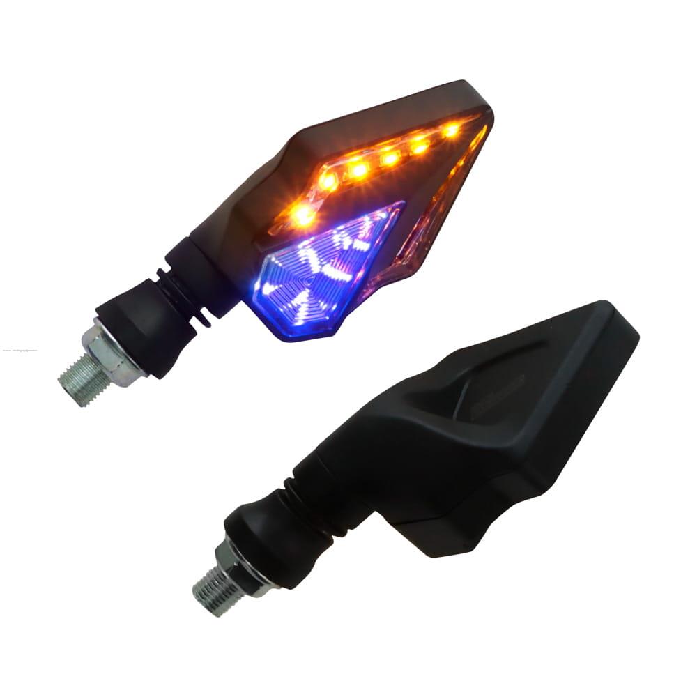 Par Direccionales Z-37 Led Secuencial Luz AMBAR-AZUL PROMOTO PLATINO