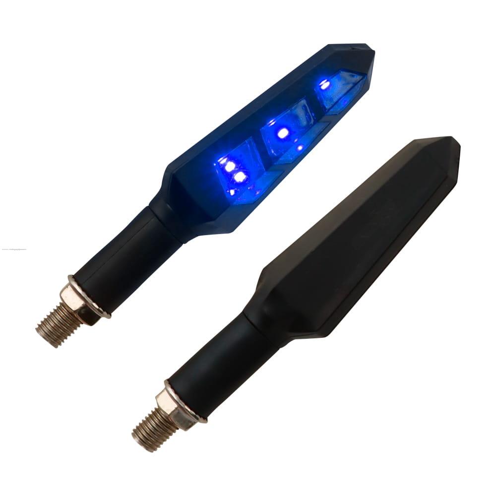 Par Direccionales Z-77 Led Luz Azul PROMOTO PLATINO
