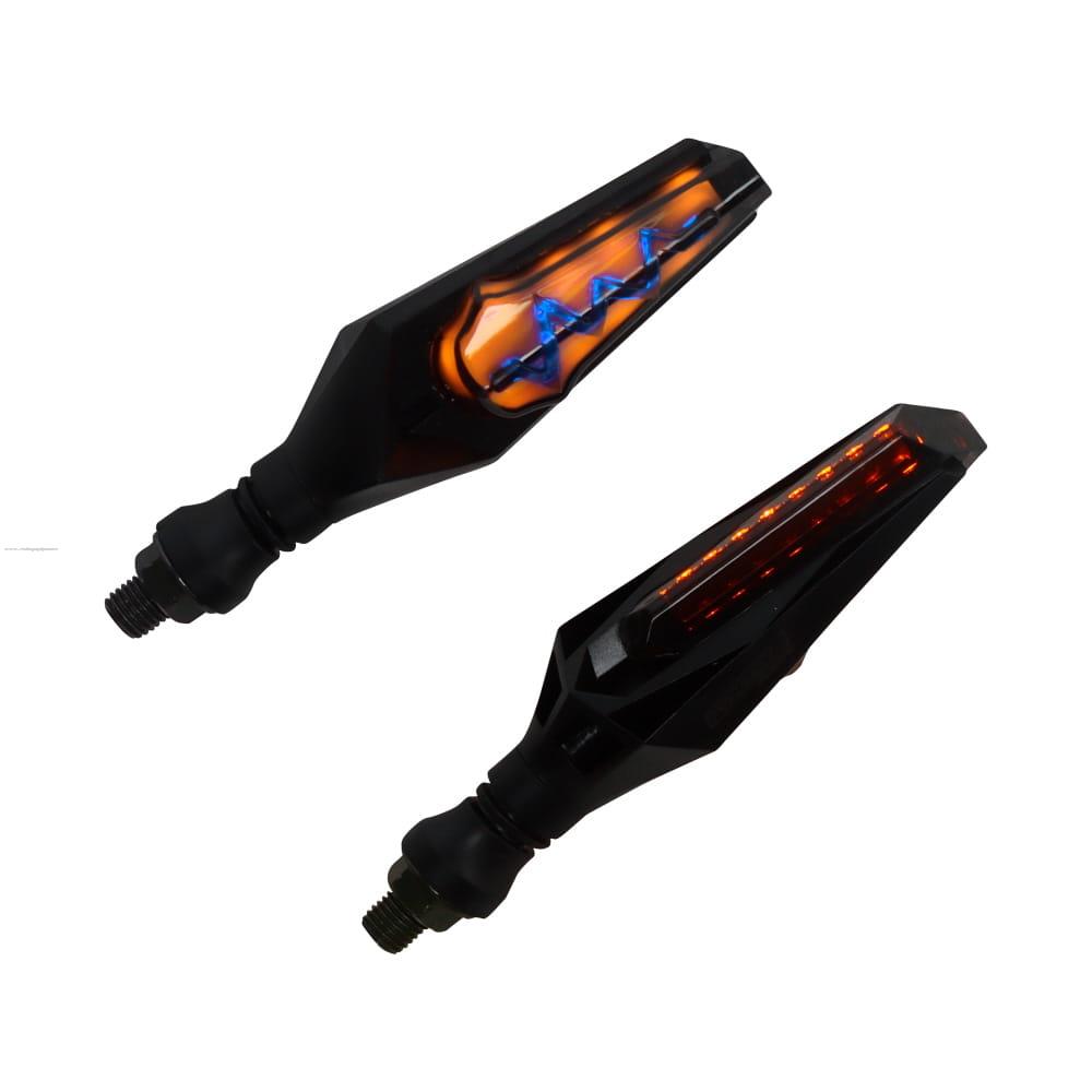 Par Direccionales Z-92 Led Secuencial Luz AMBAR-AZUL PROMOTO PLATINO