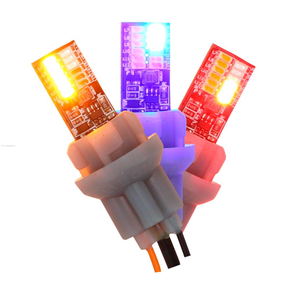 Par Direccionales Z-104A Led Luz AMBAR-ROJO C/STROBO PROMOTO PLATINO