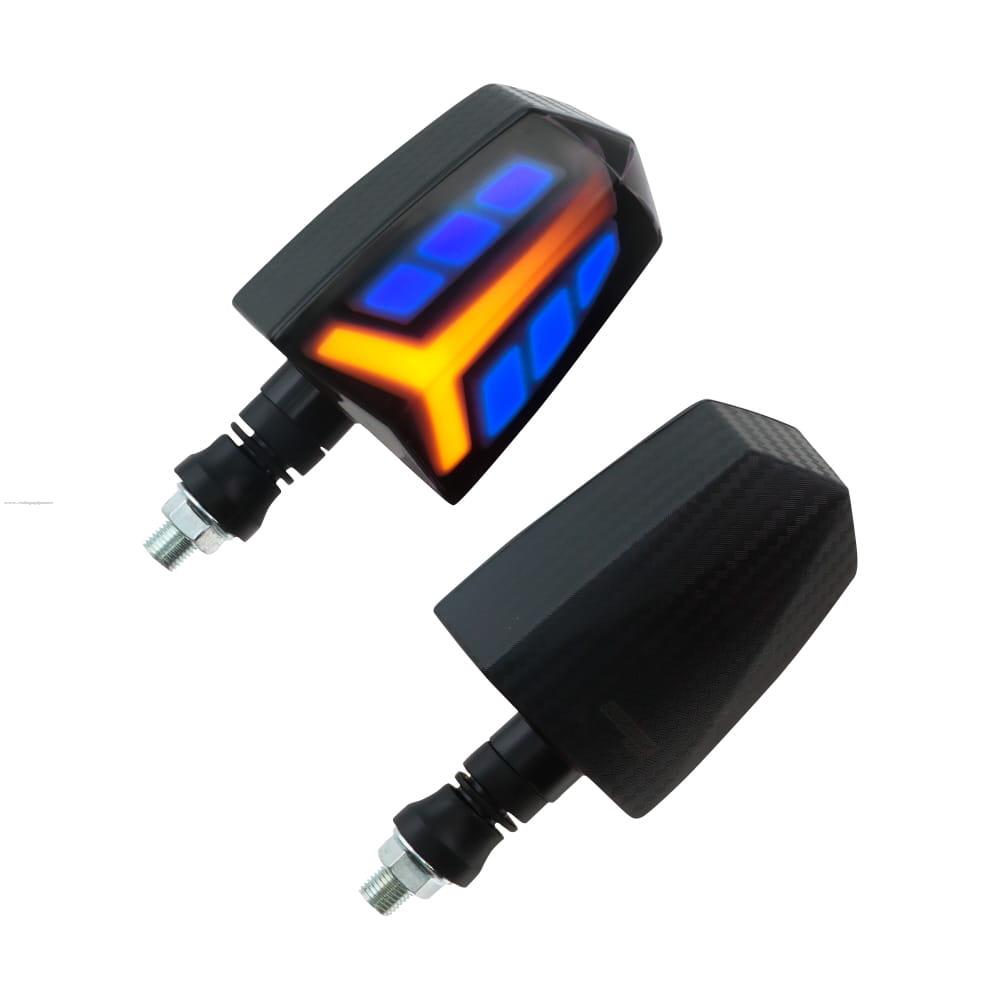 Par Direccionales Z-105 Led Secuencial Luz AMBAR-AZUL PROMOTO PLATINO