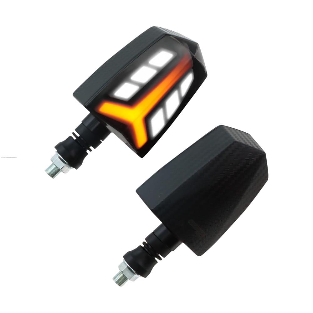 Par Direccionales Z-105 Led Secuencial Luz AMBAR-BLANCO PROMOTO PLATINO