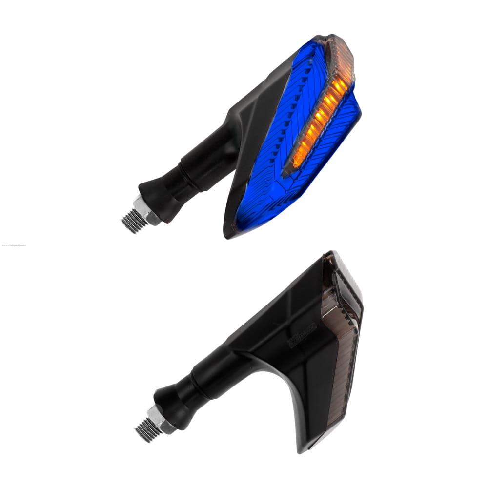 Par Direccionales Z-132 Led Secuencial Luz AMBAR-AZUL PROMOTO PLATINO