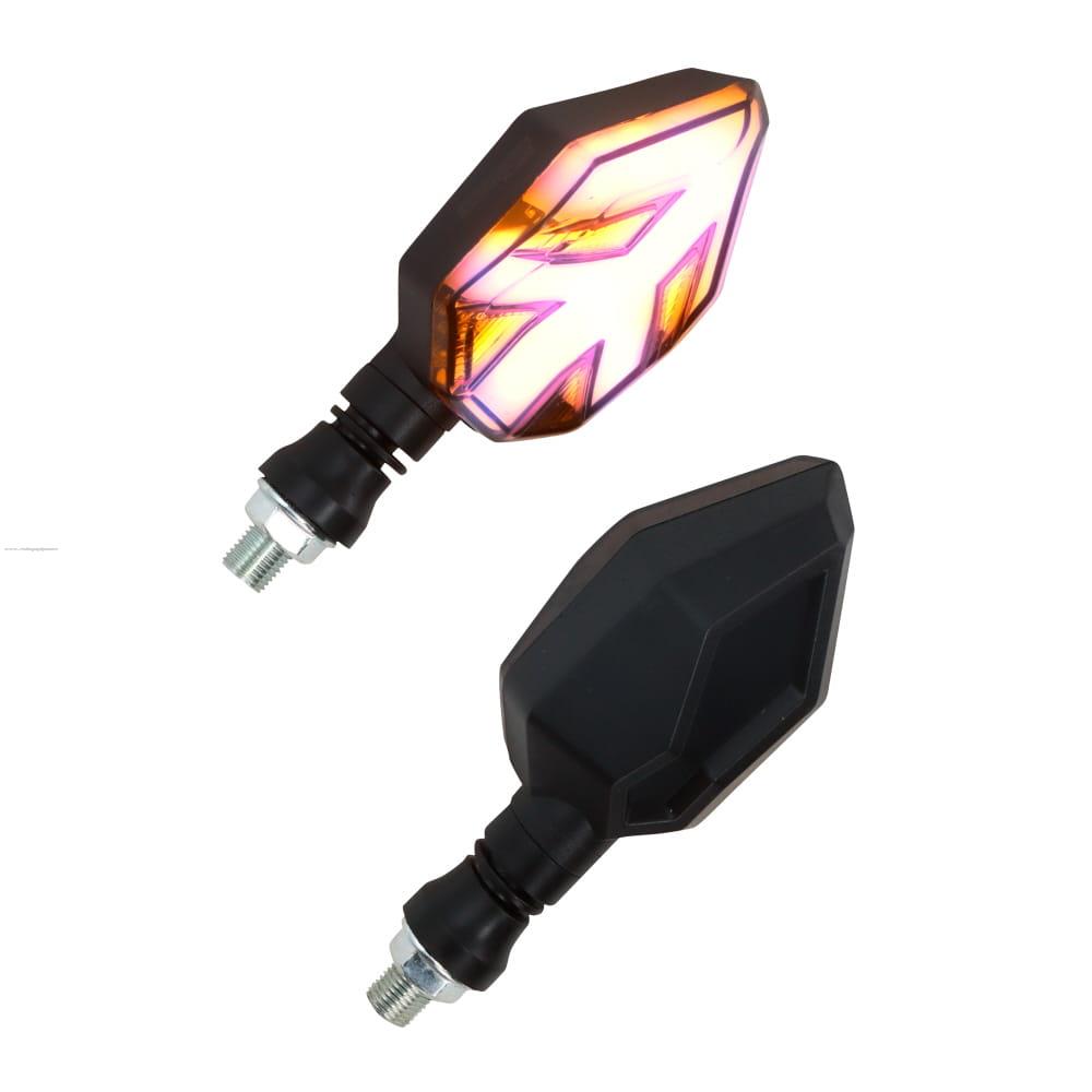 Par Direccionales Z-138 Led Secuencial Luz AMBAR-AZUL PROMOTO PLATINO