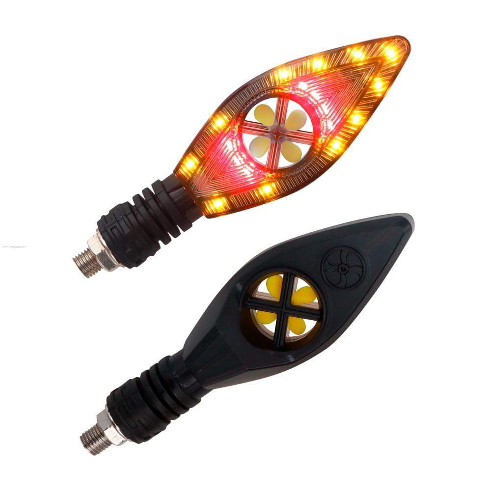 Par Direccionales Z-163 Led Secuencial Luz AMBAR-ROJO PROMOTO PLATINO