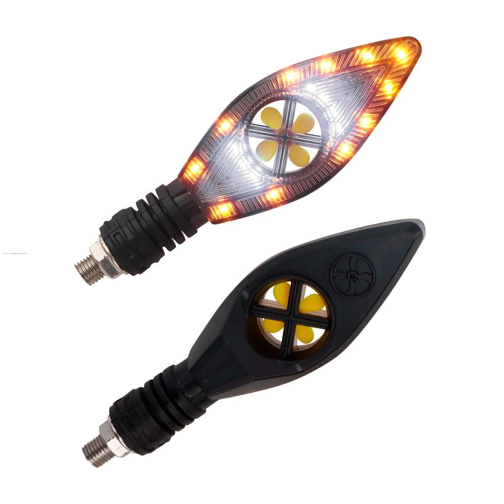 Par Direccionales Z-163 Led Secuencial Luz AMBAR-BLANCO PROMOTO PLATINO
