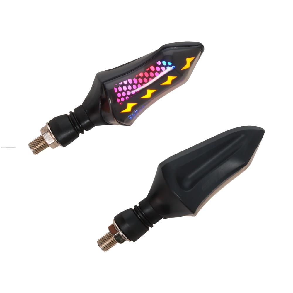 Par Direccionales Z-169 Led Secuencial Luz Ambar Rgb PROMOTO PLATINO