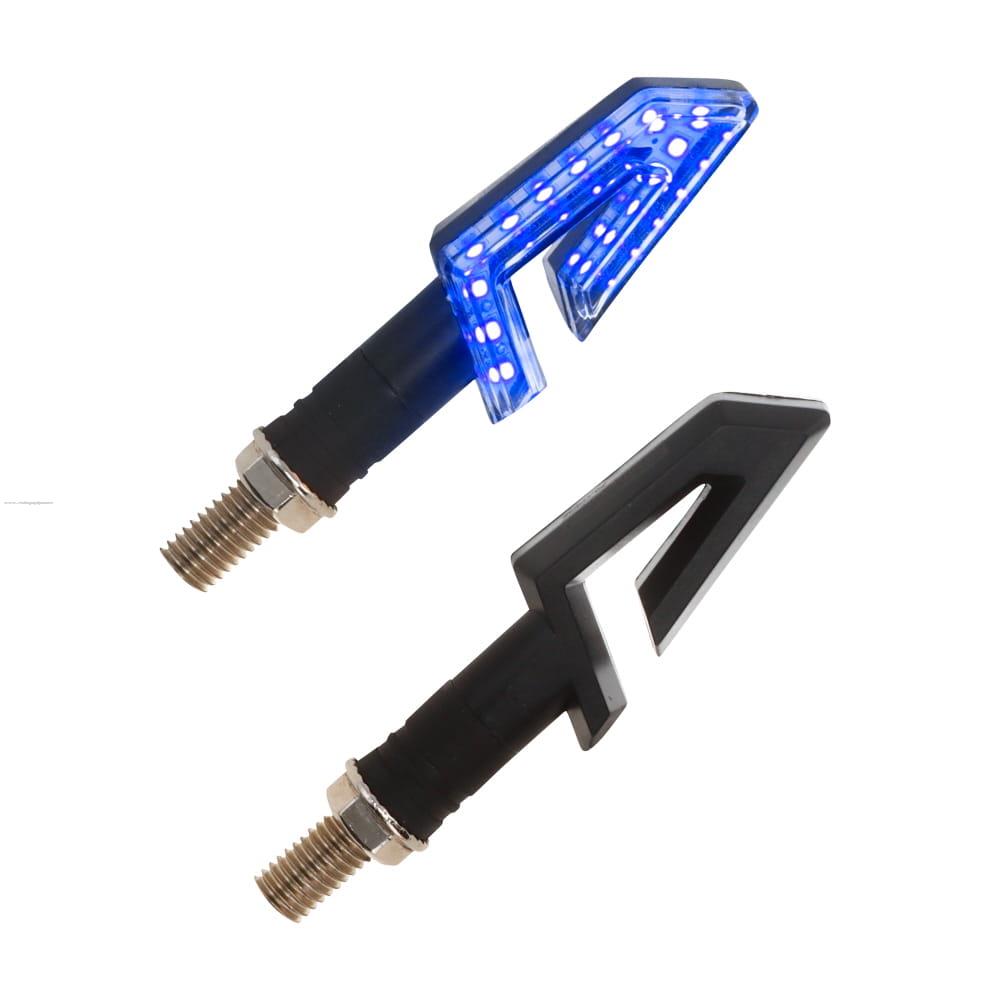 Par Direccionales Z-174 Led Secuencial Luz Azul PROMOTO PLATINO