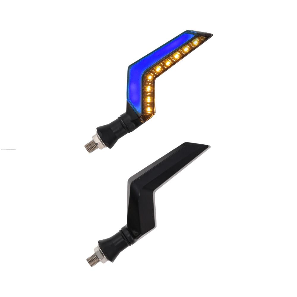 Par Direccionales Z-131 Led Secuencial Luz Azul PROMOTO PLATINO