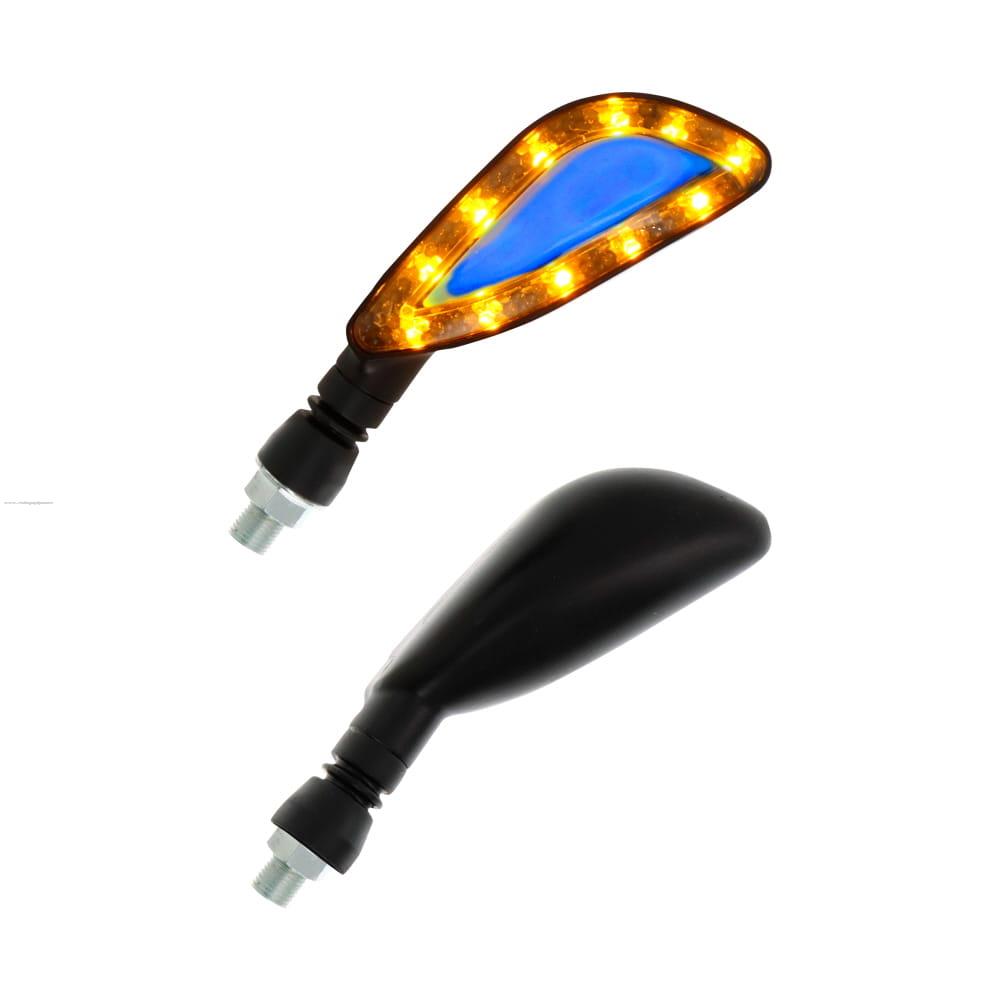 Par Direccionales Z-17 Led Secuencial Luz AMBAR-AZUL PROMOTO PLATINO