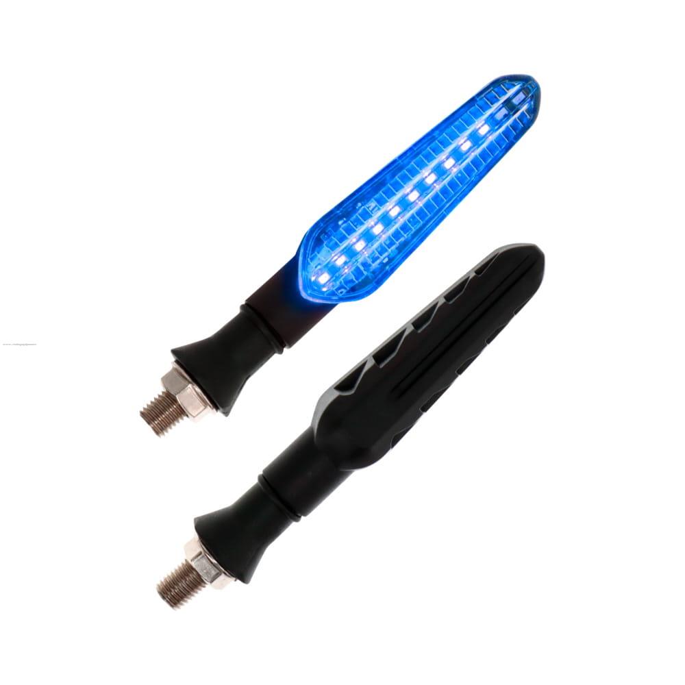 Par Direccionales Z-31 Led Secuencial Luz Azul PROMOTO PLATINO