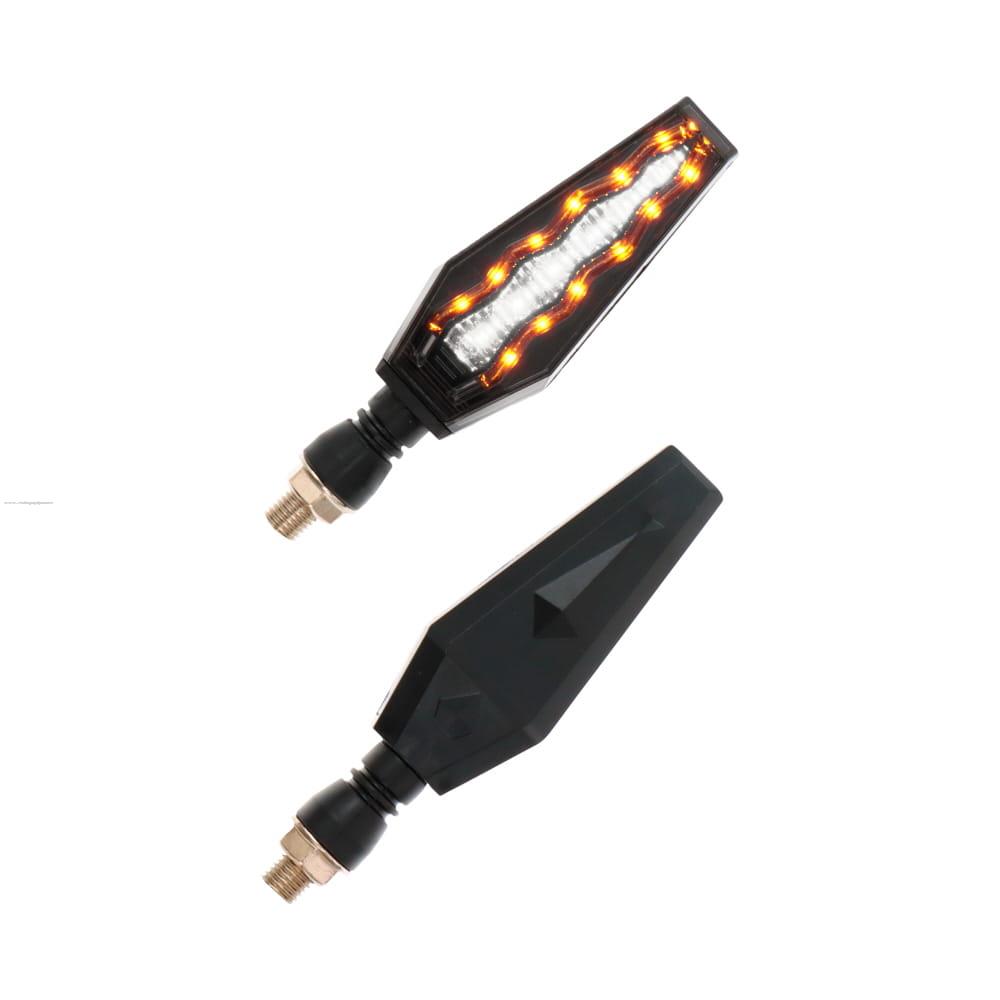 Par Direccionales Z-65 Led Secuencial Luz AMBAR-BLANCO PROMOTO PLATINO