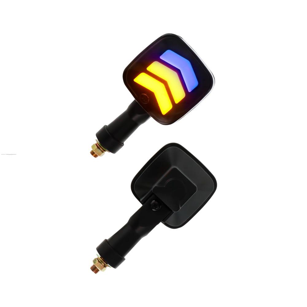 Par Direccionales Z-66 Led Secuencial Luz Azul PROMOTO PLATINO
