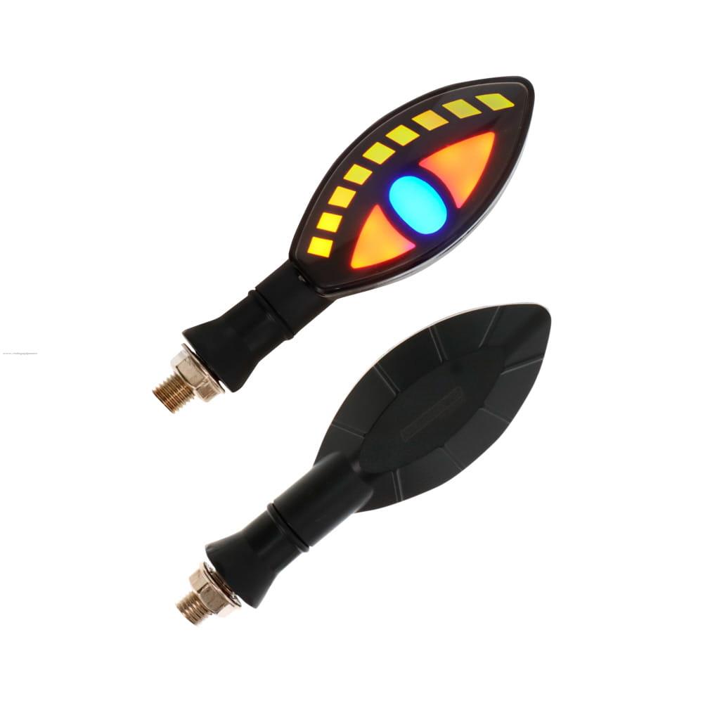 Par Direccionales Z-203 Led Secuencial Luz AMBAR-AZUL PROMOTO PLATINO