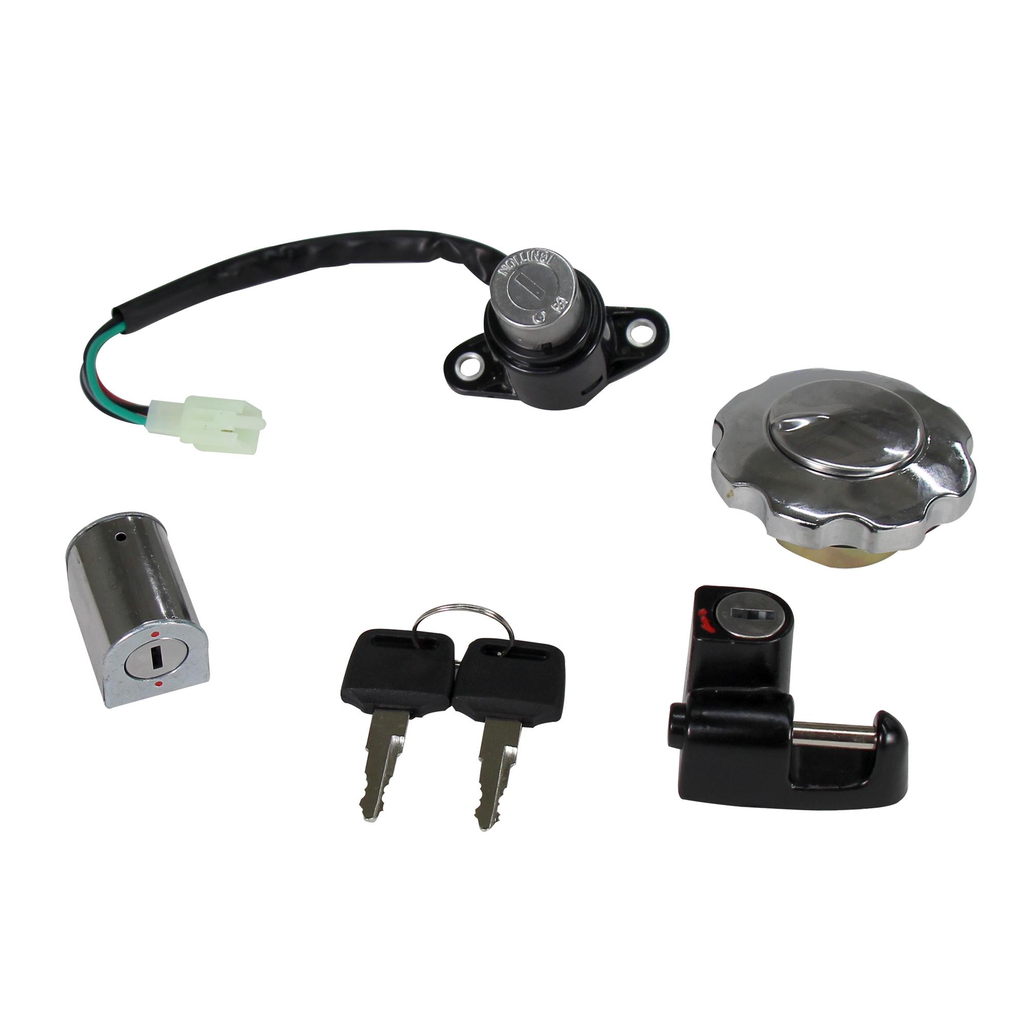 Interruptor Llave Encendido Italika DT150 Completo /FT150 BASIC/FT125 Roja