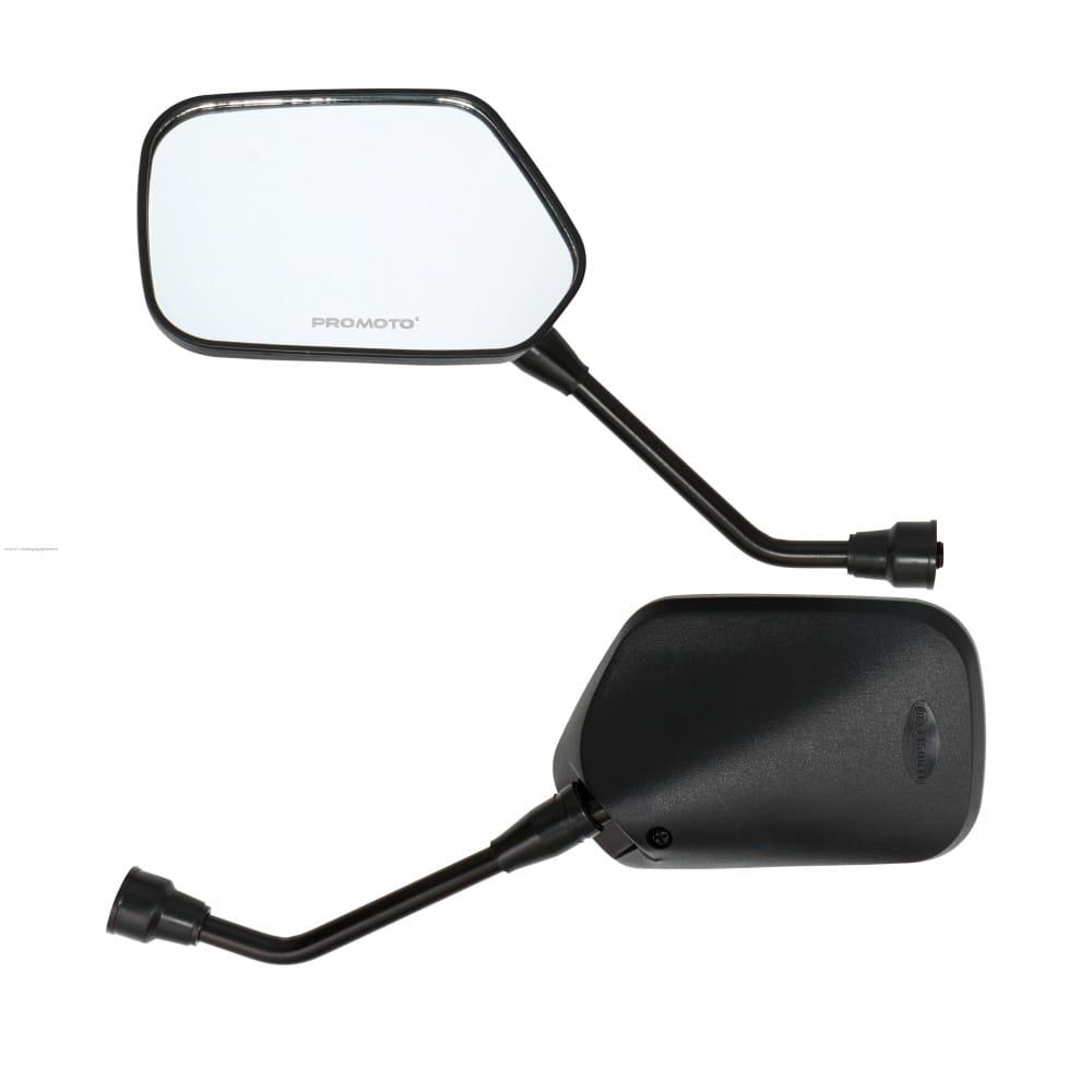 Juego Espejos PROMOTO Universal (10MM) Rectangular Negro