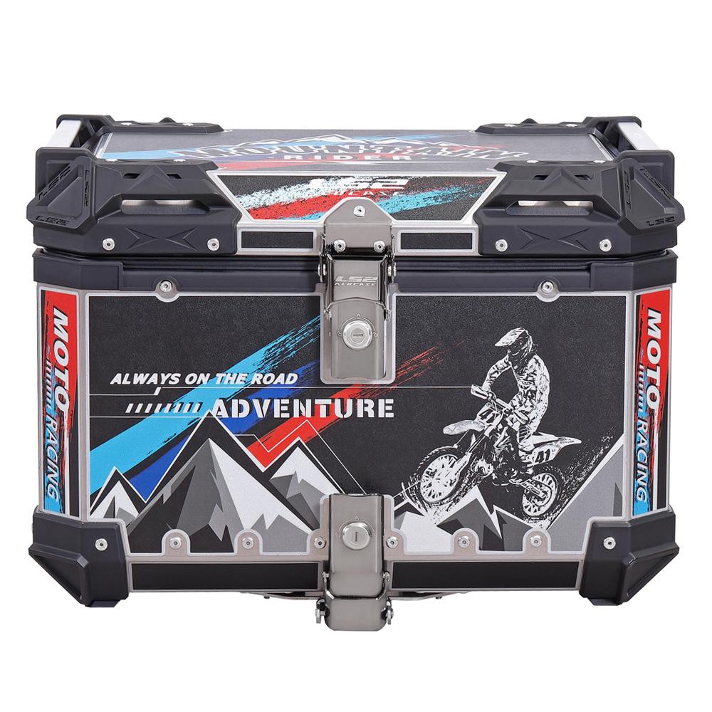 Baul Trasero Motocicleta LS2 BG55 Aluminio Negro 55 Lts