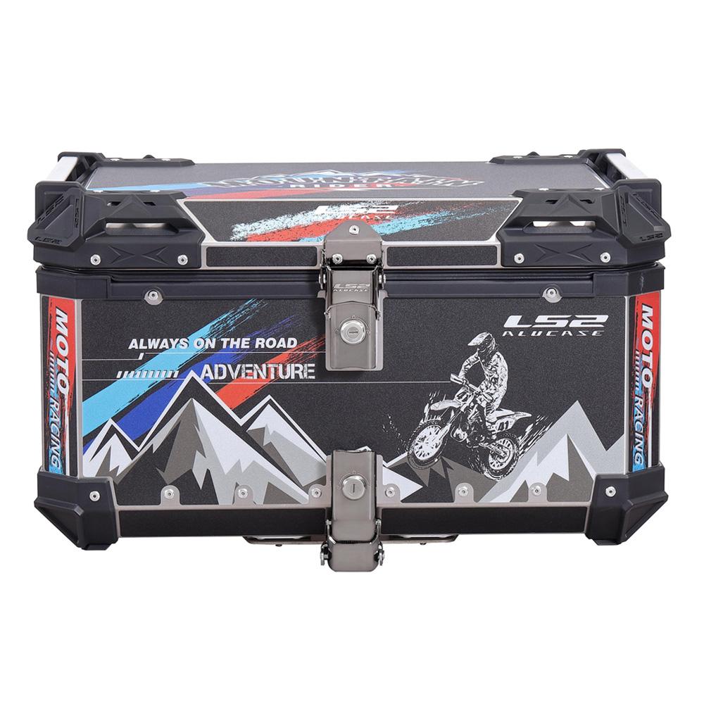 Baul Trasero Motocicleta LS2 BG65 Aluminio Negro 65 Lts