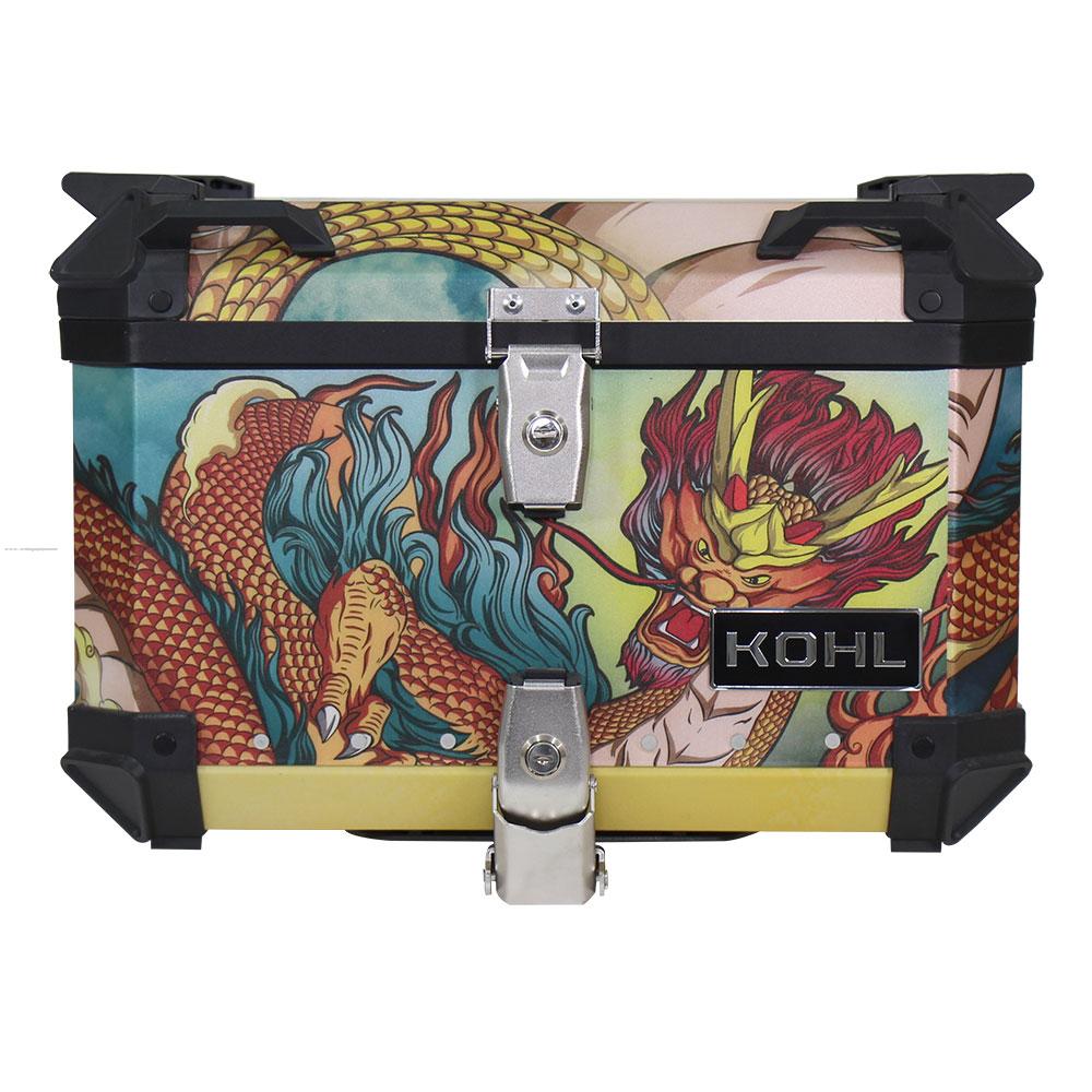 Baul Trasero Motocicleta KOHL Aluminio Dragon 50 Lts