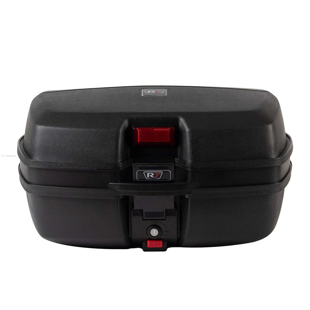 Baul Trasero Motocicleta R7 Racing Negro Plastico 45 Lts