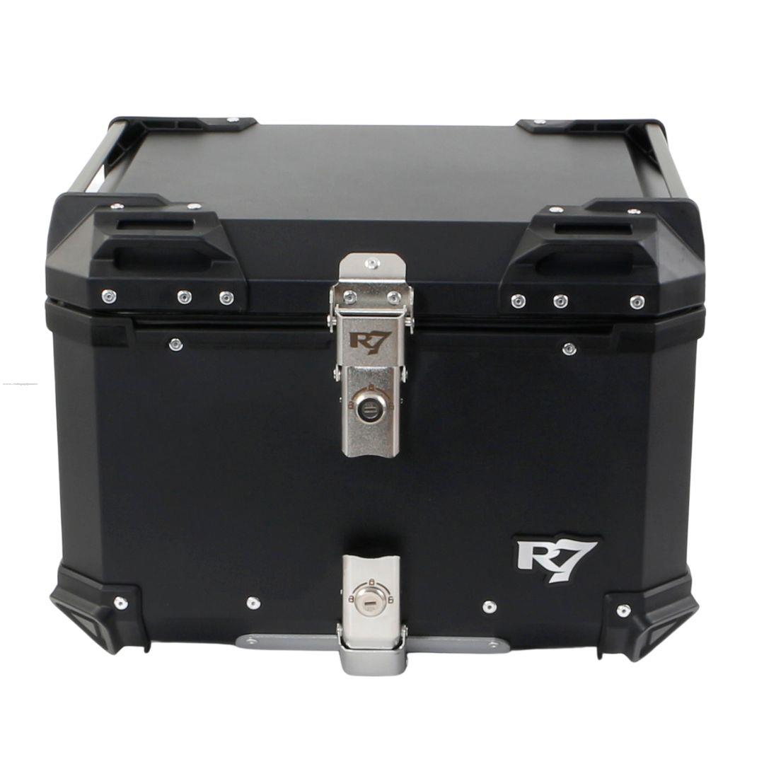 Baul Trasero Motocicleta R7 RACING R7-703 Aluminio Negro 57 Lts