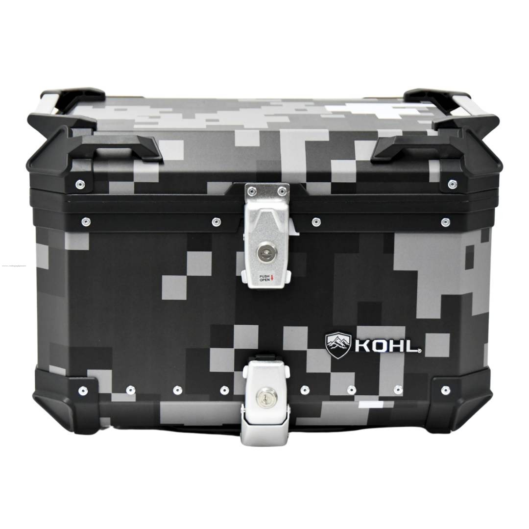 Baul Trasero Motocicleta KOHL Q5 Aluminio NGO/GRS 50 Lts