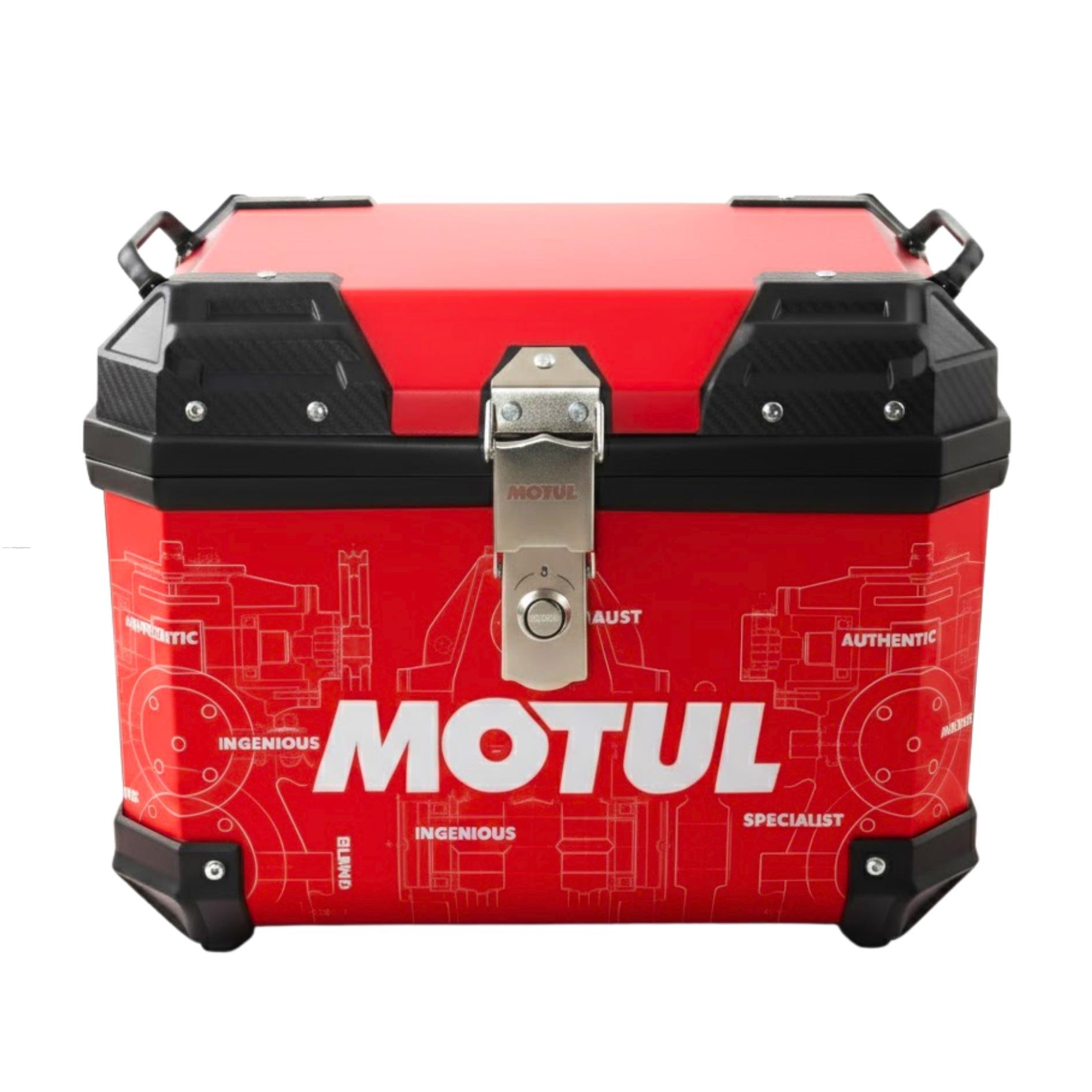 Baul Trasero Motocicleta Motul Rojo 45 Lts