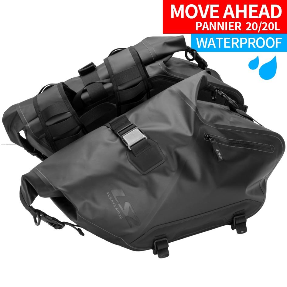 Juego Maletas Laterales LS2 Move Ahead Panniers 20 Lts Contra Agua