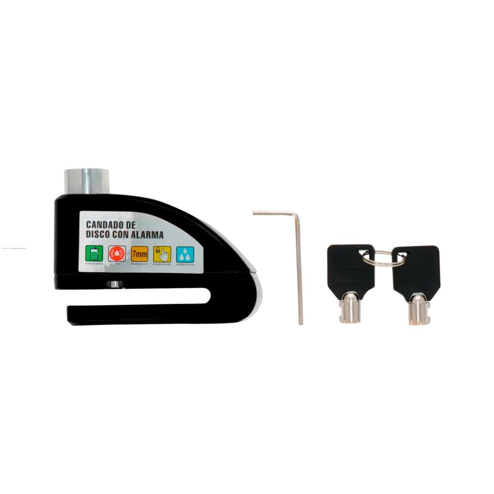 Candado Disco Freno PROMOTO con Alarma CDA1 Negro