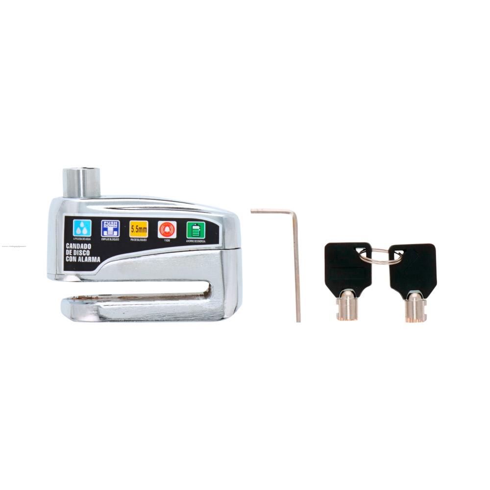 Candado Disco Freno PROMOTO con Alarma CDA2 Cromo