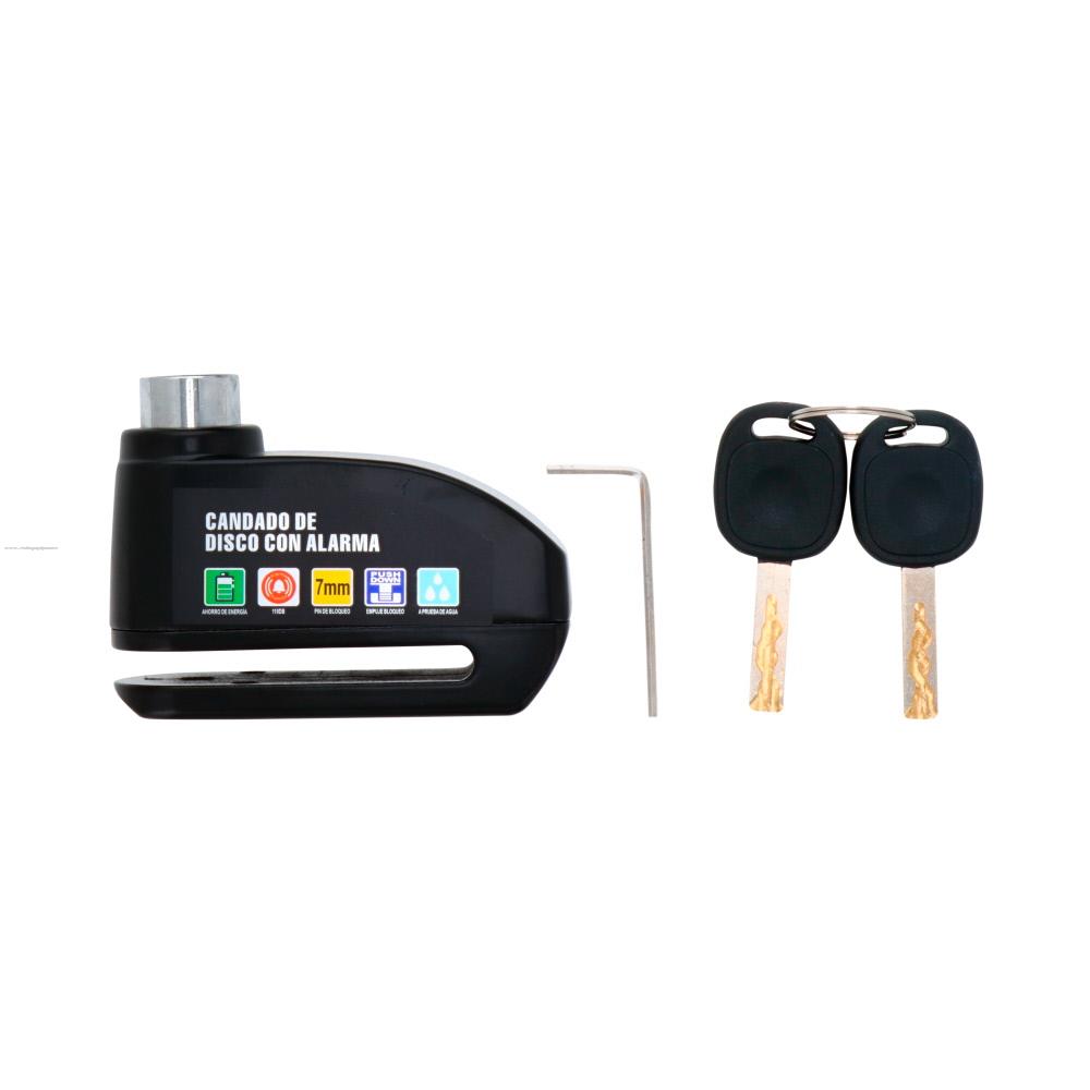 Candado Disco Freno PROMOTO con Alarma CDA3 Negro