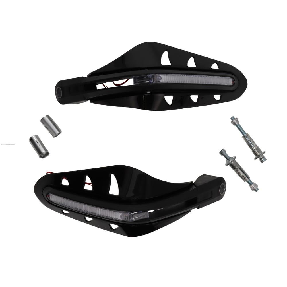 Juego Protector Mano PROMOTO P01 Negro con Luz Posicion