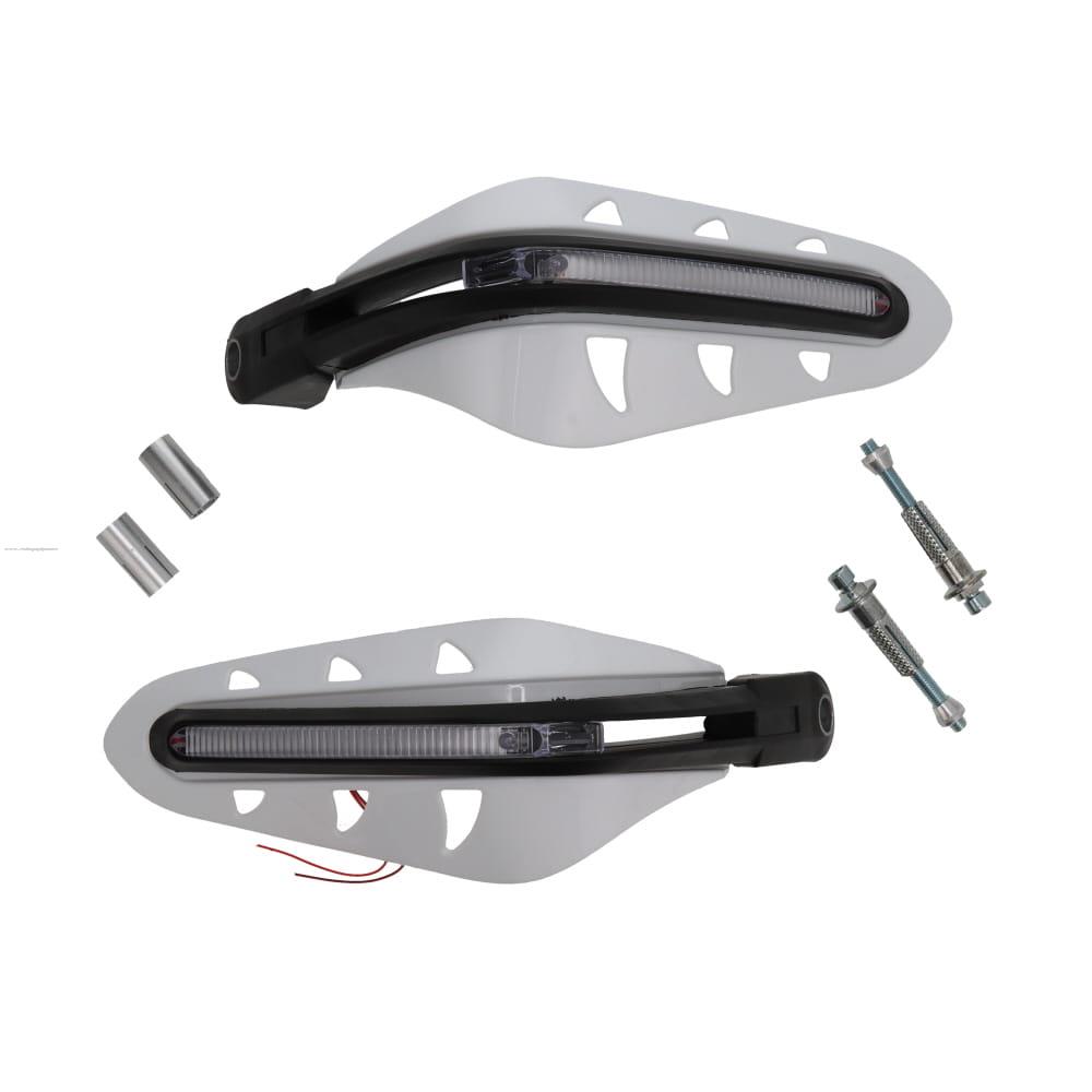 Juego Protector Mano PROMOTO P01 Blanco con Luz Posicion