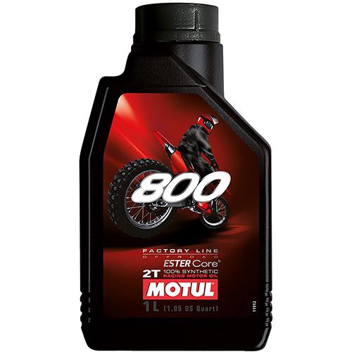 Aceite para Motor a Gasolina 2 Tiempos MOTUL 800 Factory Line Off Road 1L Sintetico