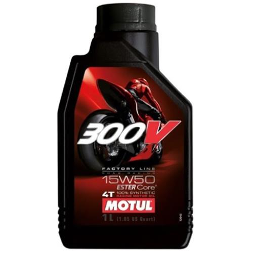 Aceite para Motor a Gasolina 4 Tiempos MOTUL 300V Factory Line 15W50 1L Sintetico Doble Ester