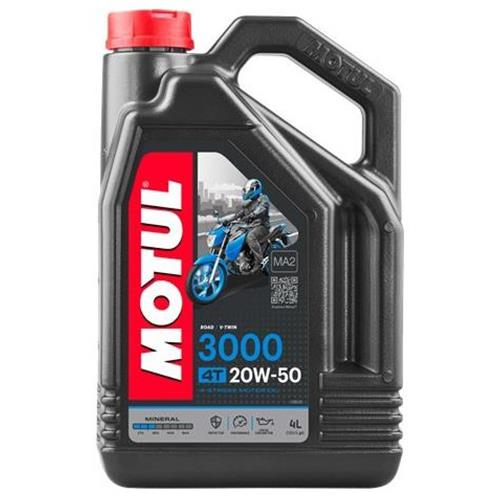 Aceite para Motor a Gasolina 4 Tiempos MOTUL 3000 20W50 4L Mineral