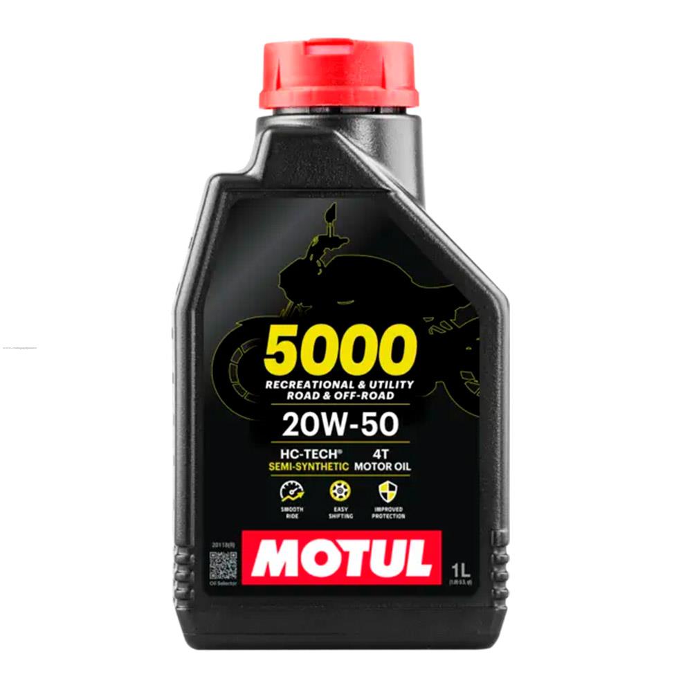 Aceite para Motor a Gasolina 4 Tiempos MOTUL 5000 20W50 1L Semisintetico