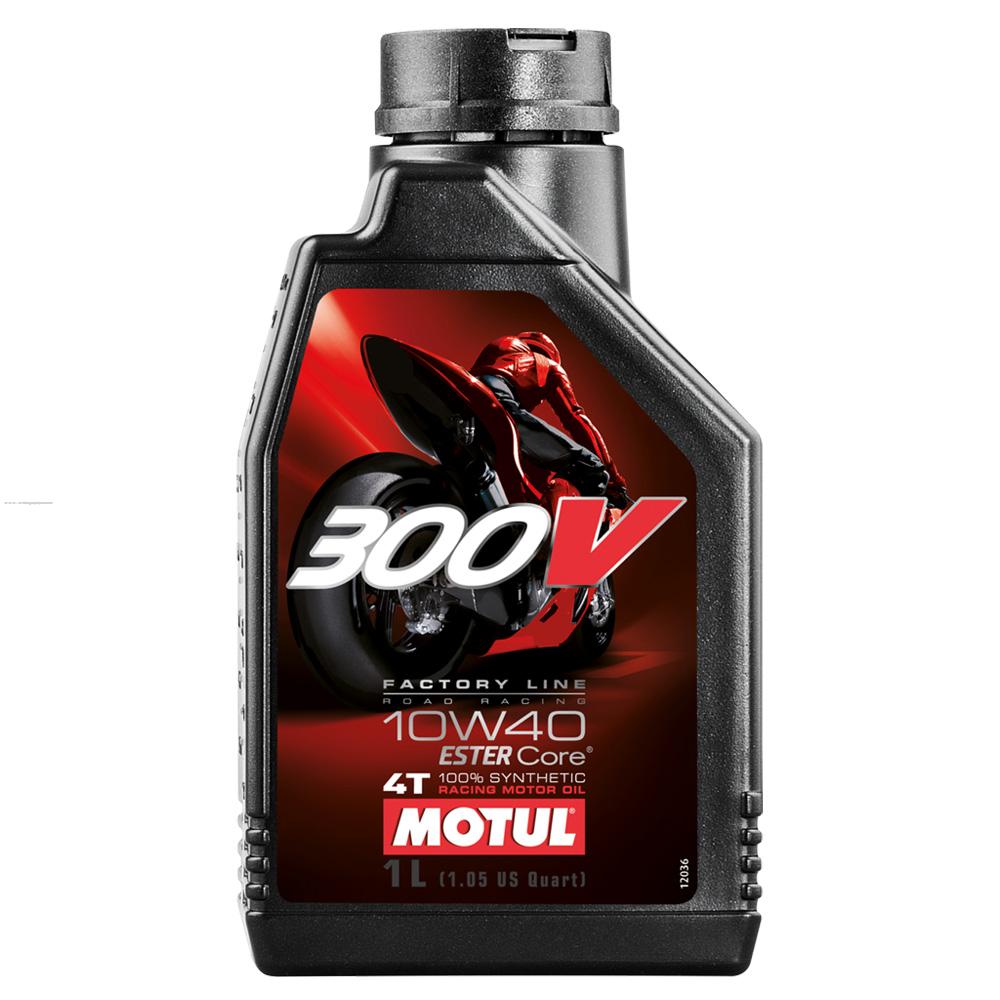 Aceite para Motor a Gasolina 4 Tiempos MOTUL 300V FL Road Racing 10W40 1L