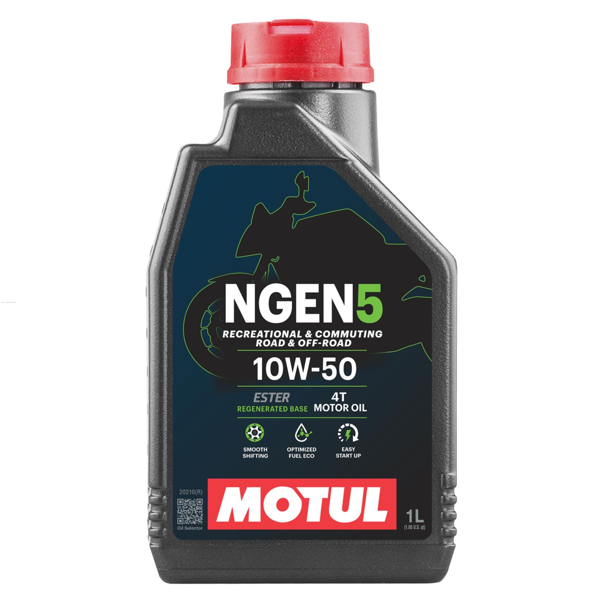 Aceite para Motor a Gasolina 4 Tiempos MOTUL Ngen 5 10W50 1L