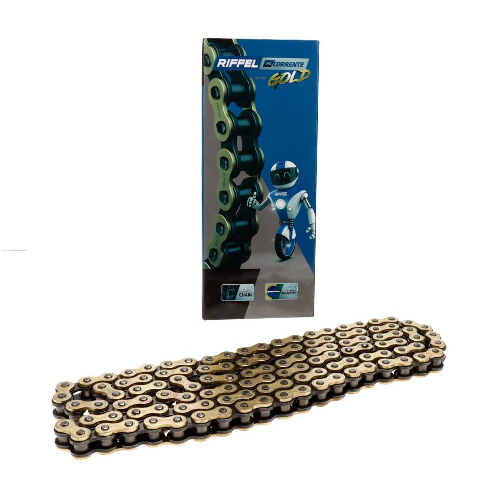 Cadena 520H -116 Reforzada Dorada RIFFEL