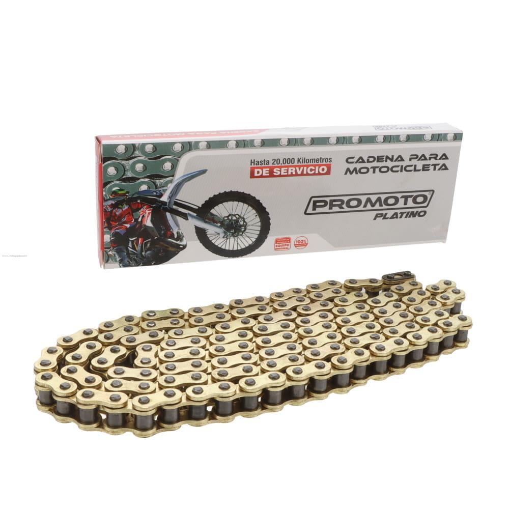 Cadena 428H -136L Reforzada Dorada PROMOTO PLATINO