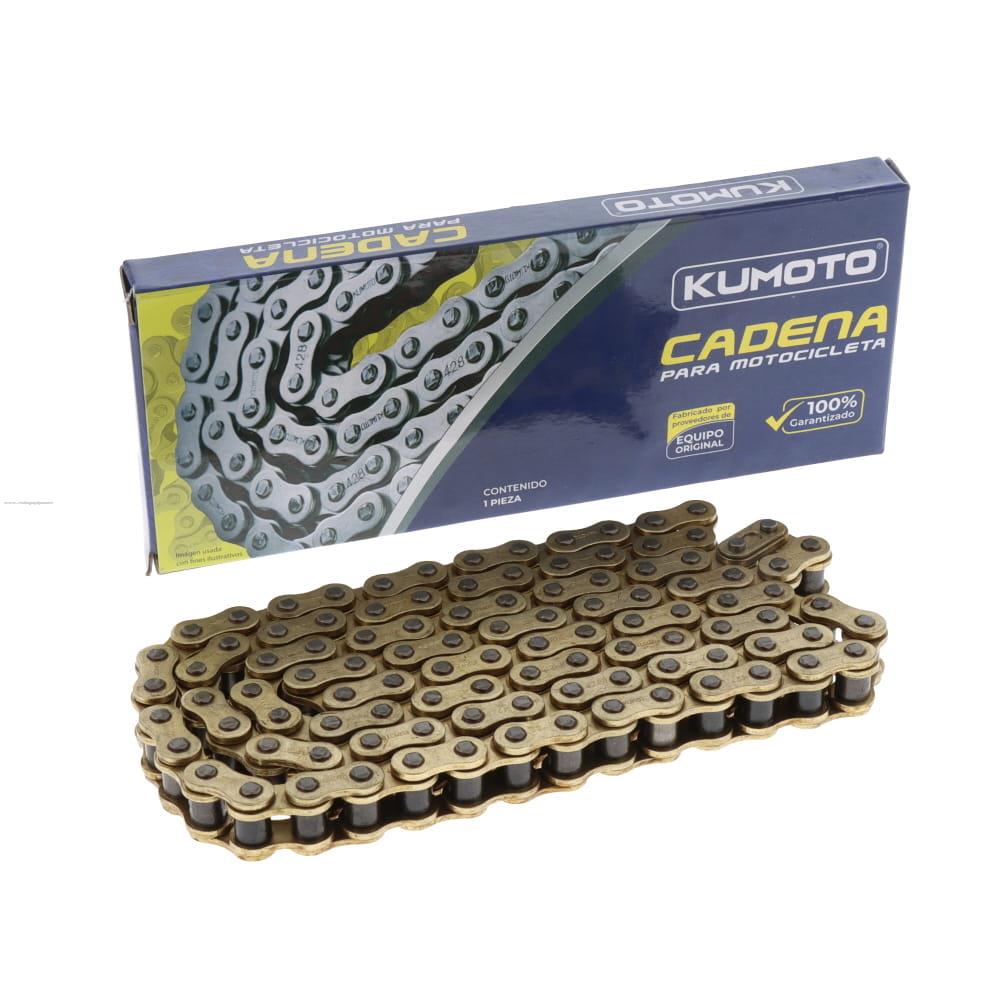 Cadena 428H -104L Reforzada Dorada KUMOTO