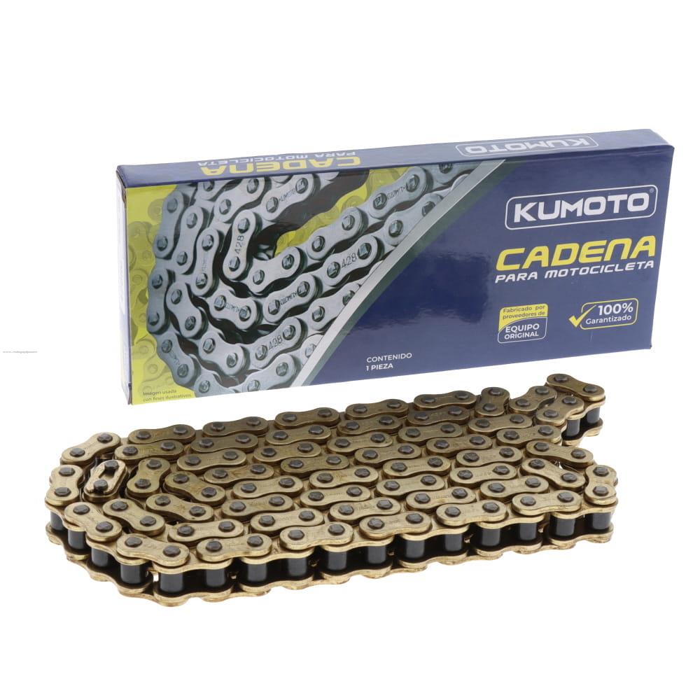 Cadena 428H -108L Reforzada Dorada KUMOTO