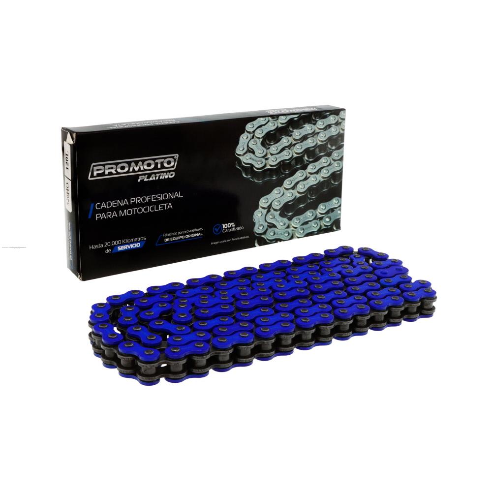 Cadena 520H -120L o Ring Azul PROMOTO PLATINO
