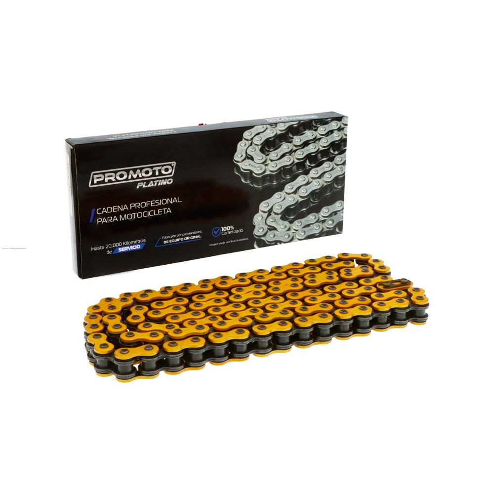 Cadena 520H -120L o Ring Amarillo PROMOTO PLATINO