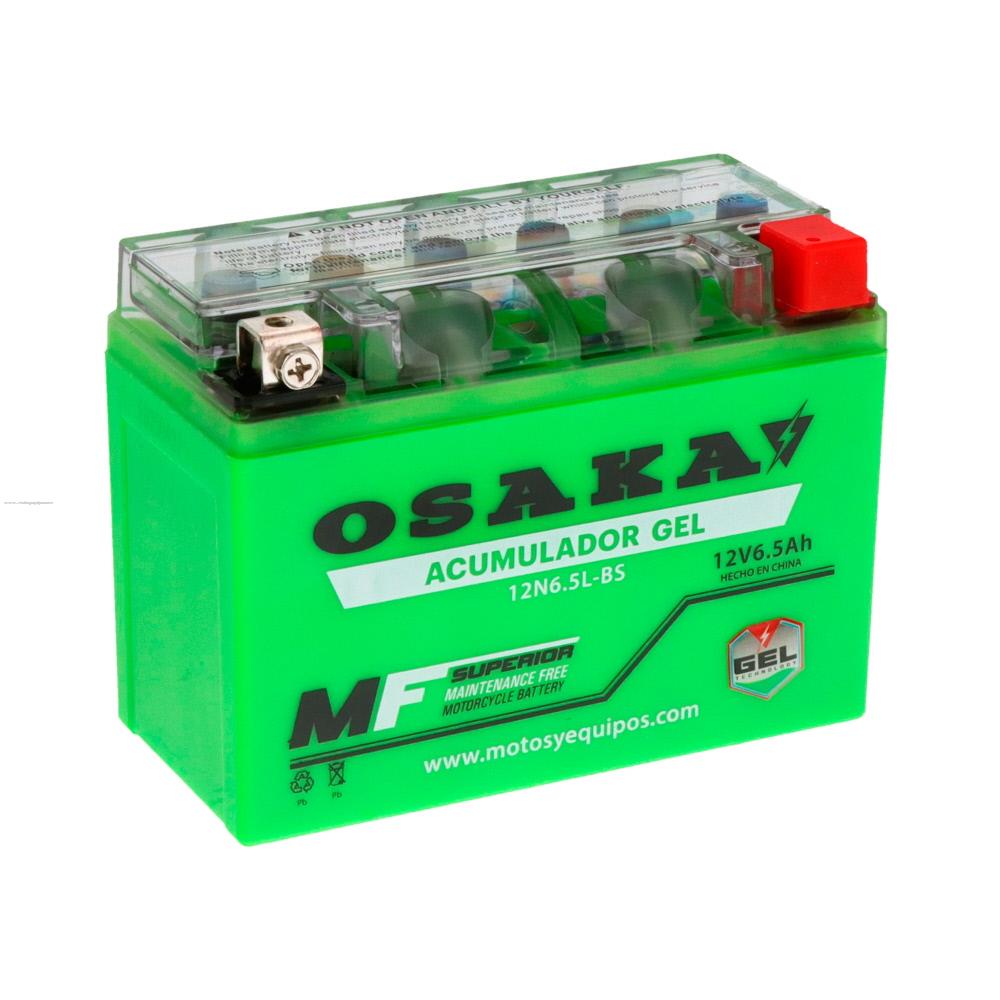 Acumulador Gel OSAKA 12N6.5L-BS (YTX6.5L-BS) (YB6.5L-B)