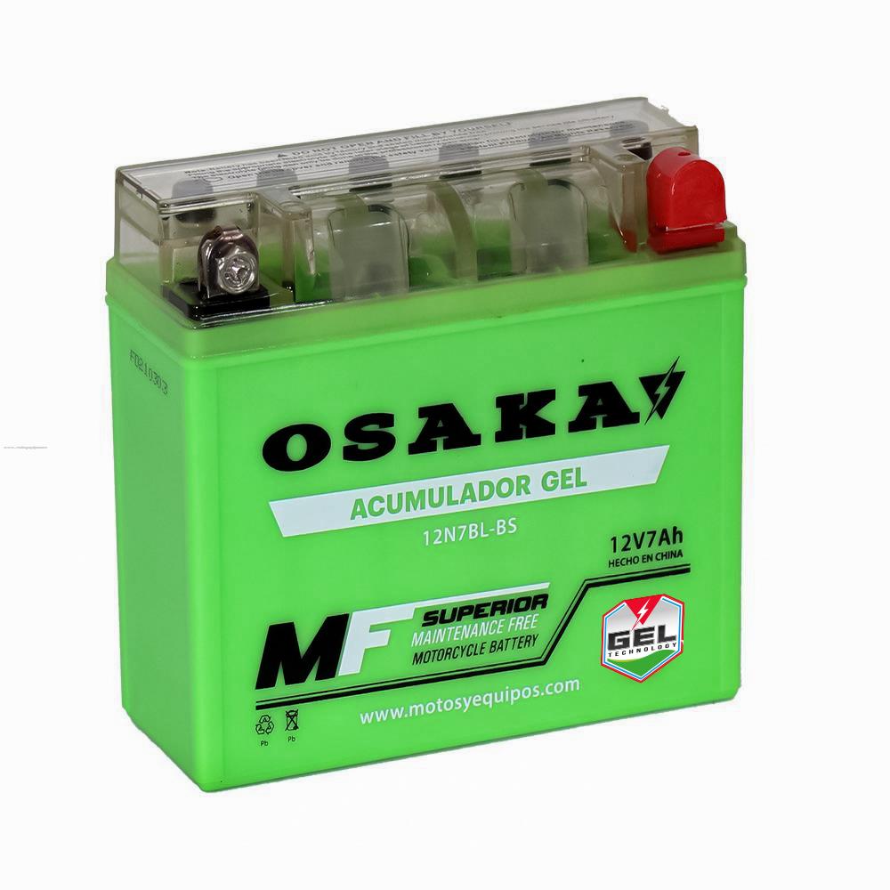 Acumulador Gel OSAKA 12N7BL-BS (YB7BL-B)