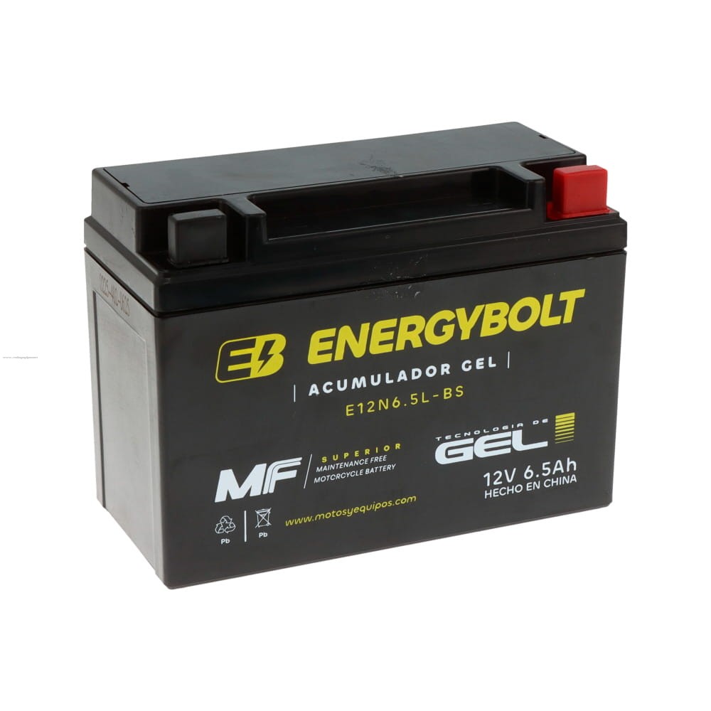 Acumulador Gel Energybolt E12N6.5L-BS (YTX6.5L-BS)( YB6.5L-BS)