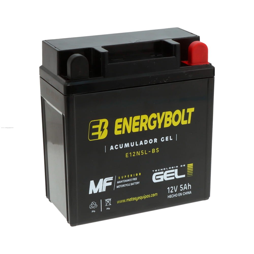 Acumulador Gel Energybolt E12N5L-BS (YB5L-B)(12N5-3B)