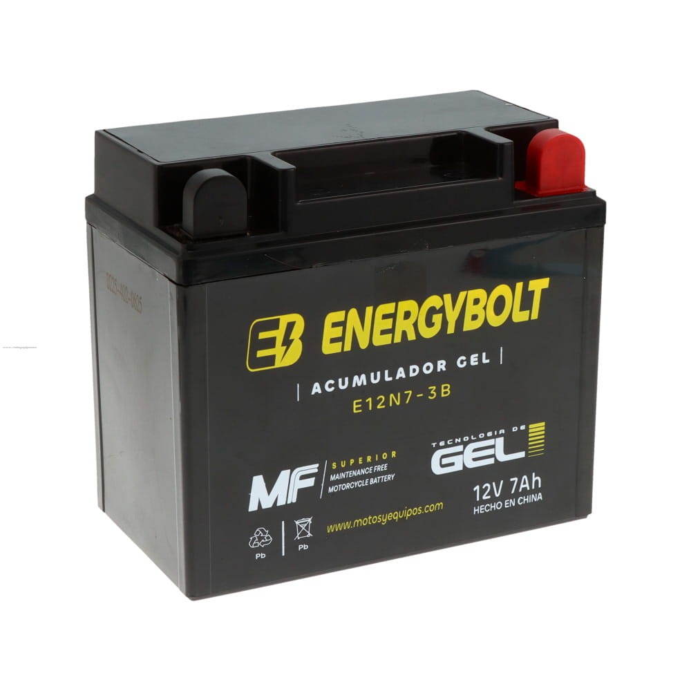 Acumulador Gel Energybolt E12N7-3B (12N7-3B)